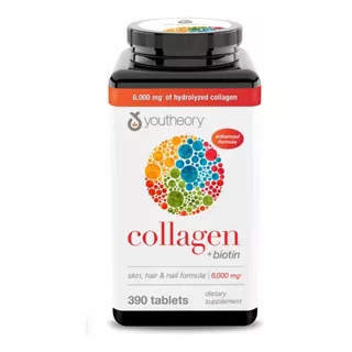 Colageno + Biotin Youtheory 390 Tab - Unidad a $351