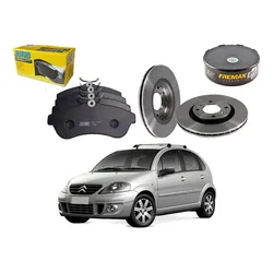  Kit Disco Pastilha Freio Dianteiro C3 1.6 2002 A 2010