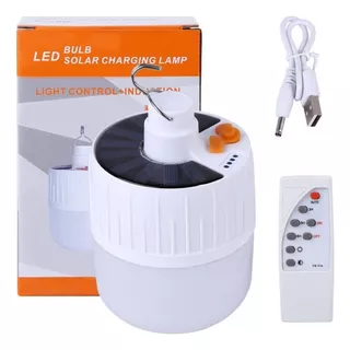 Foco Recargable Solar 40w Luz Blanco