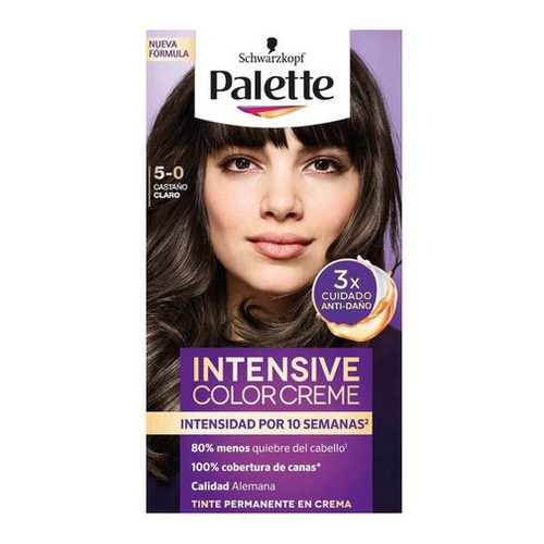 Tinte para cabello Palette Color Creme Castaño Claro 5-0