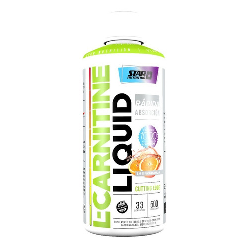 Carnitina Liquida Star Nutrition X 500 Ml Quemador De Grasas Sabor Lima Limón