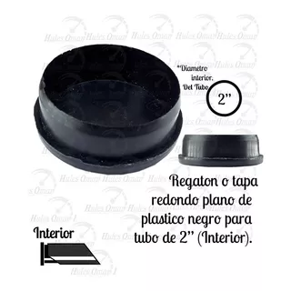 Tapon Regatón Redondo Para Tubo 2in Interno De Plastico 8pzs