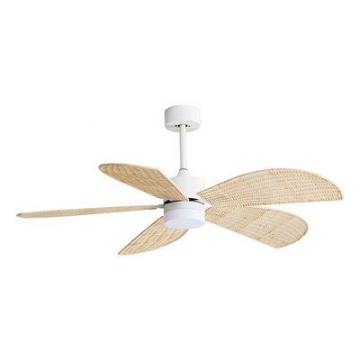 Ventilador De Techo Belice Blanco Ratán Windstyle Smart 1.32 M Blanco/ratán Ratán 5