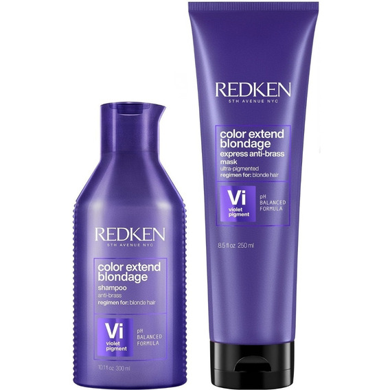 Shampoo Violeta + Mascarilla Cabello Rubio Redken Blondage