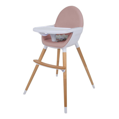 Carestino Neo SL004-RS silla de comer doble altura bandeja extraíble color rosa