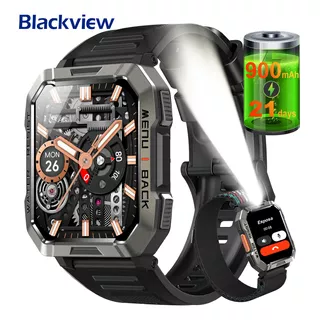 Blackview Smartwatch Reloj Inteligente Bvw60 De 2.1 Pulgadas Hombre Militar Linterna Bluetooth Ip68 Resistente Al Agua
