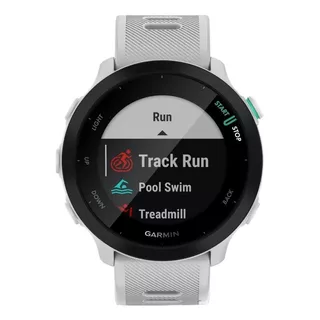 Smartwatch Garmin Forerunner 55 1.04  Caja 42mm White, Malla  White De  Silicona