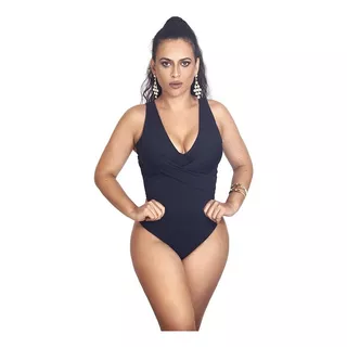 Maiô Praia Meia Taça Plus Size Com Bojo Alça Dupla Larga