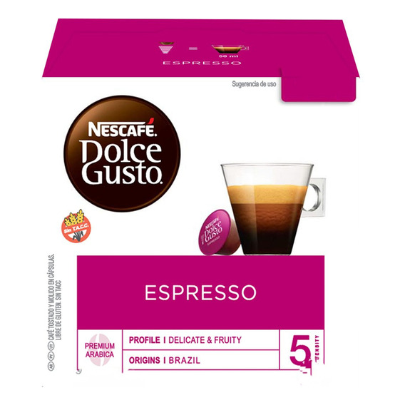 Cápsulas Dolce Gusto Espresso Caja 10 Unidades 