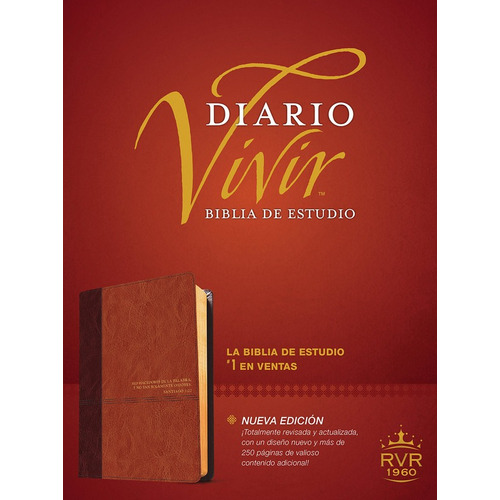 Biblia RVR Diario Vivir de Estudio SimiPiel, de Jesús. Editorial Tyndale en español, 2017