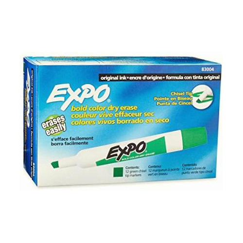 Marcador Borrable Expo Verde Cjx12