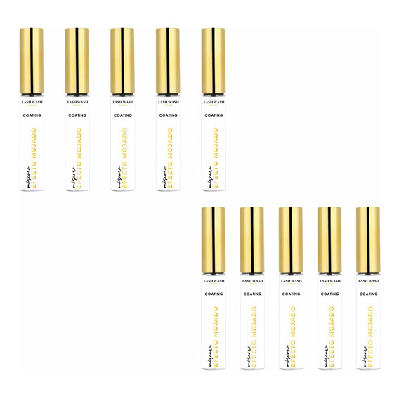 10 Piezas Máscara Coating Efecto Mojado Extensiones Mayoreo