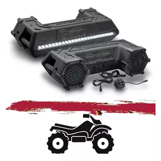 Bocina 6.5 PuLG Sonido Led Cuatrimoto Rzr X3 Atv Aux Marina