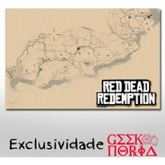 Placa Decorativa Gamer Red Dead Redemption 1 Mapa