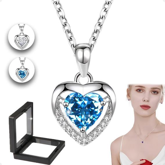 Collares Corazón Circones Joyas De Plata Mujer Y Cadenas