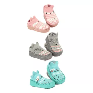 3pcs Bebé,niño,suave,calcetines, Antideslizante,zapatos