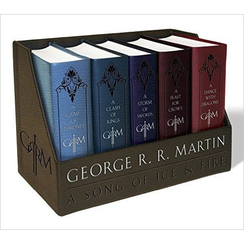 A Game Of Throne's Leather Cloth Boxed Set Of 5 Books