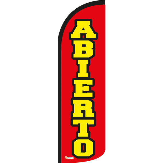 Bandera Publicitaria Abierto (r) Solo Tela 3.5 Metros