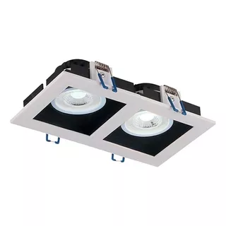 5 Spots Embutir Quadrado Duplo Fundo Recuado 10w Taschibra Cor Frio (6500k) 110v/220v