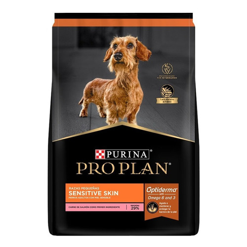 Alimento Pro Plan OptiDerma Sensitive Skin Adult para perro adulto de raza  pequeña sabor salmón y arroz en bolsa de 1kg