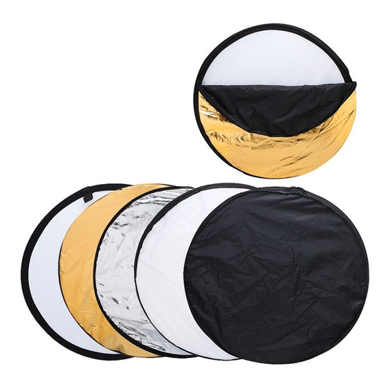 Flex Reflector Luz Flash 5 En 1 80cm Video Fotografia 