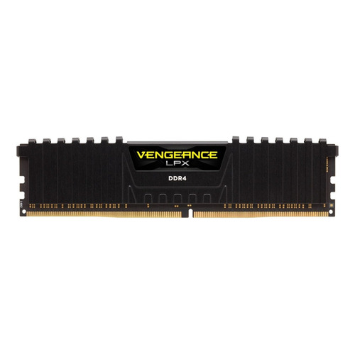 Memoria RAM Vengeance LPX gamer color black 16GB 1 Corsair CMK16GX4M1A2400C14