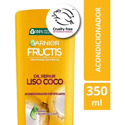 Acondicionador Oil Repair Liso Coco X350ml Fructis Garnier