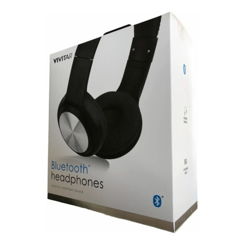 Audífonos Bluetooth Vivitar V50018bt Black Superior Premium Color Negro
