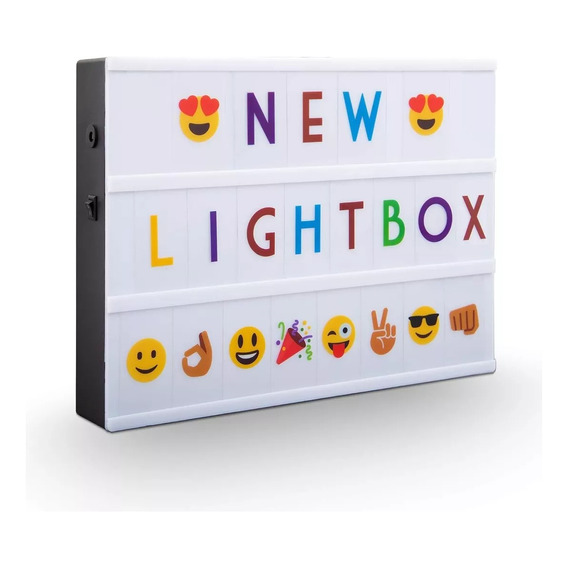 Letrero Led A4 52 Letras 20 Números Emojis Marquesina