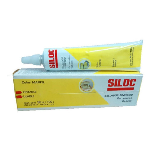 Sellador Siloc Sintetico Carrocerias Opticas Marfil 100 Gr