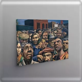 Oferta Cuadros Berni-manifestación Canvas 100x70 Cm 16k