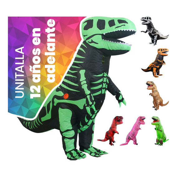 Disfraz Inflable Dinosaurio Adulto T-rex Jurásico Unitalla