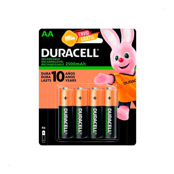 Pilas Duracell Recargables A A 2200 Mah X4 Und 