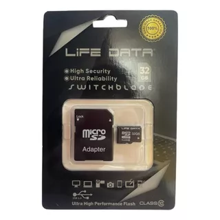 Cartão De Memória Life Data Sd10 Com Adaptador Sd 32gb