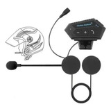 Intercomunicador Auriculares Casco Bluetooh Bt12 Moto Musica Sikeo Color Negro