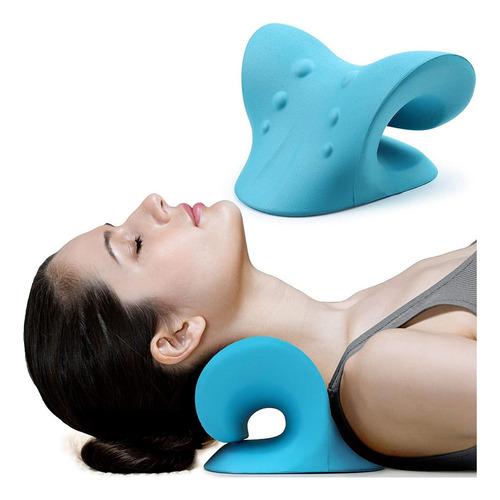 Relajante De Cuello Hombros Dispositivo De Tracción Cervical Color Azul