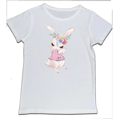 Camiseta Niña Ilustracion Flores Colores