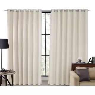 Cortina Tecido Blackout Corta Luz 80% 2,70 X 2,30m Blecaute Cor Palha