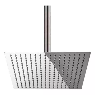 Ducha De Teto Inox Ss304  30cm Square Slim 30x30 Com Braço