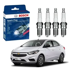  Jogo Velas Bosch Prisma 1.0 8v Spe Flex 2016 A 2019