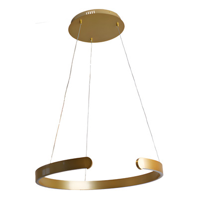 Aro Led Colgante Deco Dorado 34w Ø600 Luz Natural Tbcin