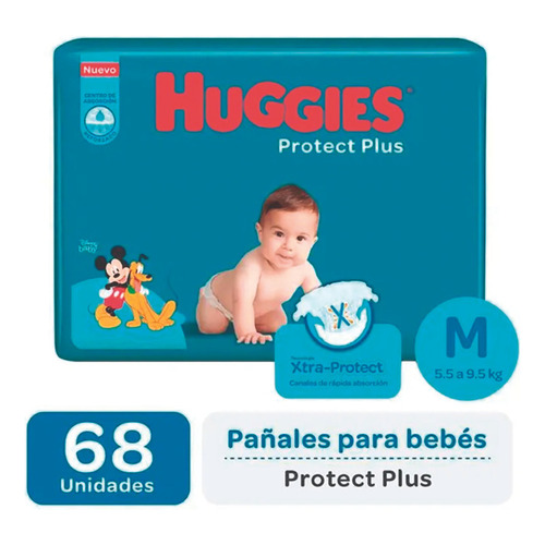 Huggies Protect Plus M sin género 68 unidades