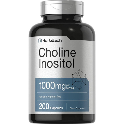 Colina Inositol Choline 1000mg 200 Cápsulas Eg Jj04 Sabor Nd