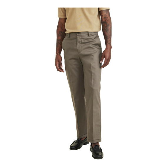 Pantalón Hombre Stain Defender Straight Fit Café Dockers