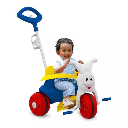 Motoca Triciclo Infantil Mickey Suporta Até 21kg Com Buzina Nathor