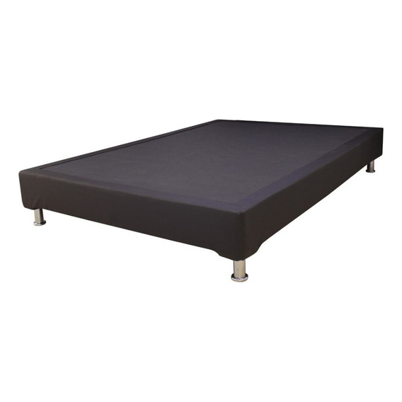 Box Spring Base Cama Matrimonial Vinipiel Color Negro