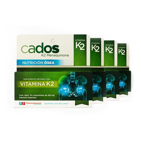 Cados Vitamina K2 Natural X 30 Cmp. Combo X 4