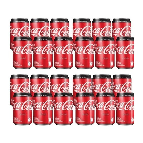 Coca Cola Lata 354ml Zero Pack X24 Gaseosa Zetta Bebidas