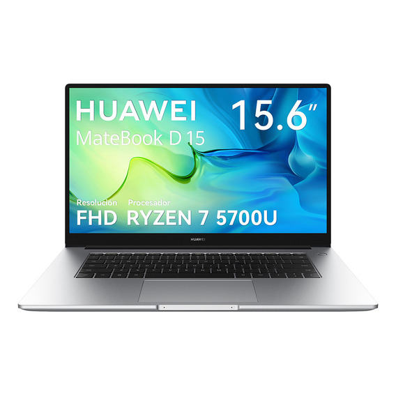 Laptop Huawei Matebook D15 Ryzen 7 16GB Ram y 512GB SSD W11 Color Gris