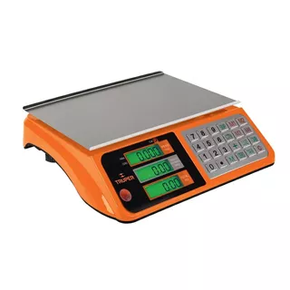 Báscula Comercial Digital Truper Base-40 40kg 127v Naranja 33 cm X 23 cm